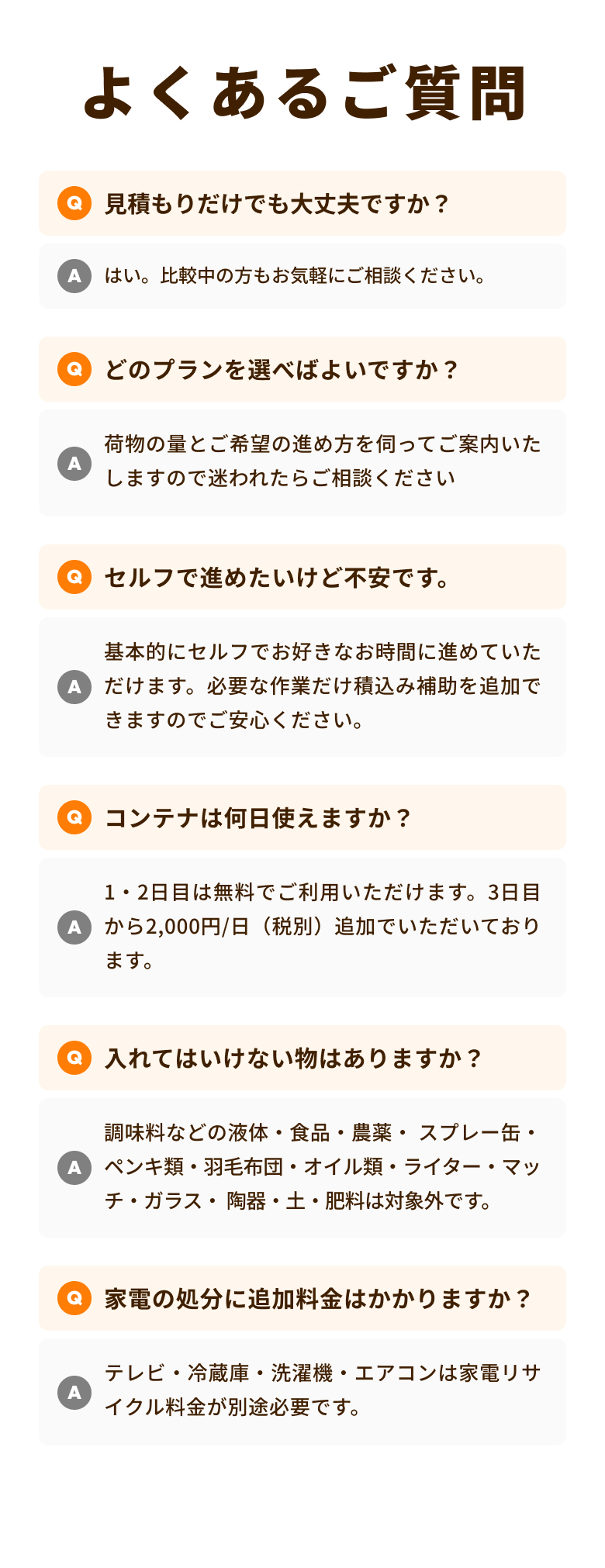 よくあるご質問